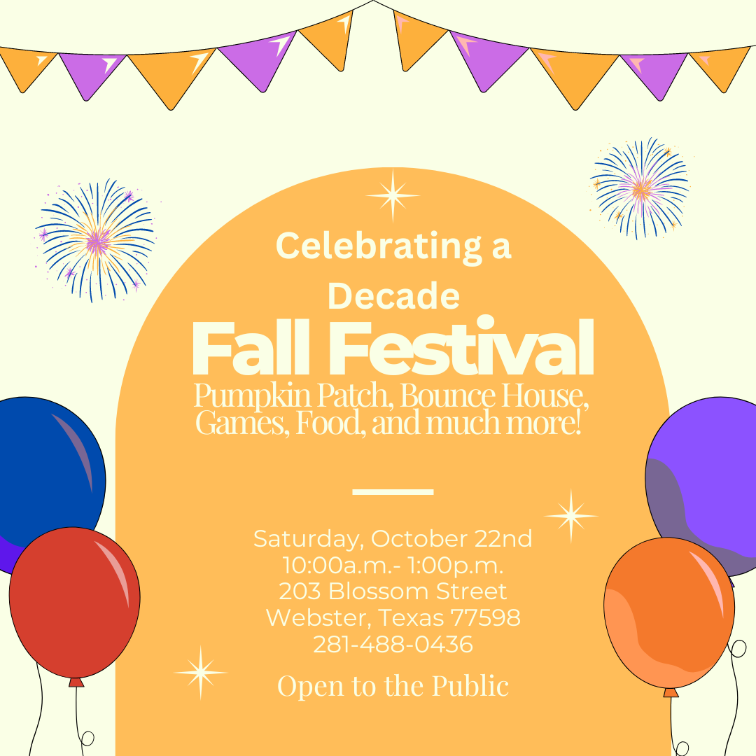 Celebrating a Decade Fall Festival Banner